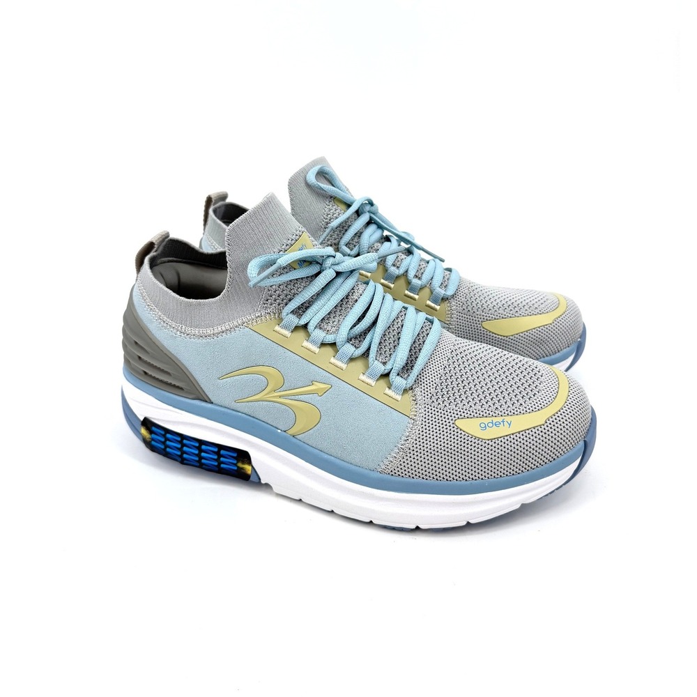 NEW Gravity Defyer G-Defy Ion Women 9.5 Grey Blue VersoShock Sneaker TB9036FSU-W